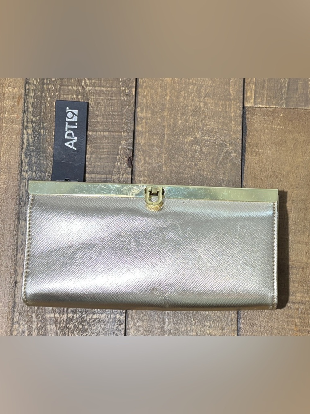 Apt. 9 women’s metallic gold clutch wallet, NWT